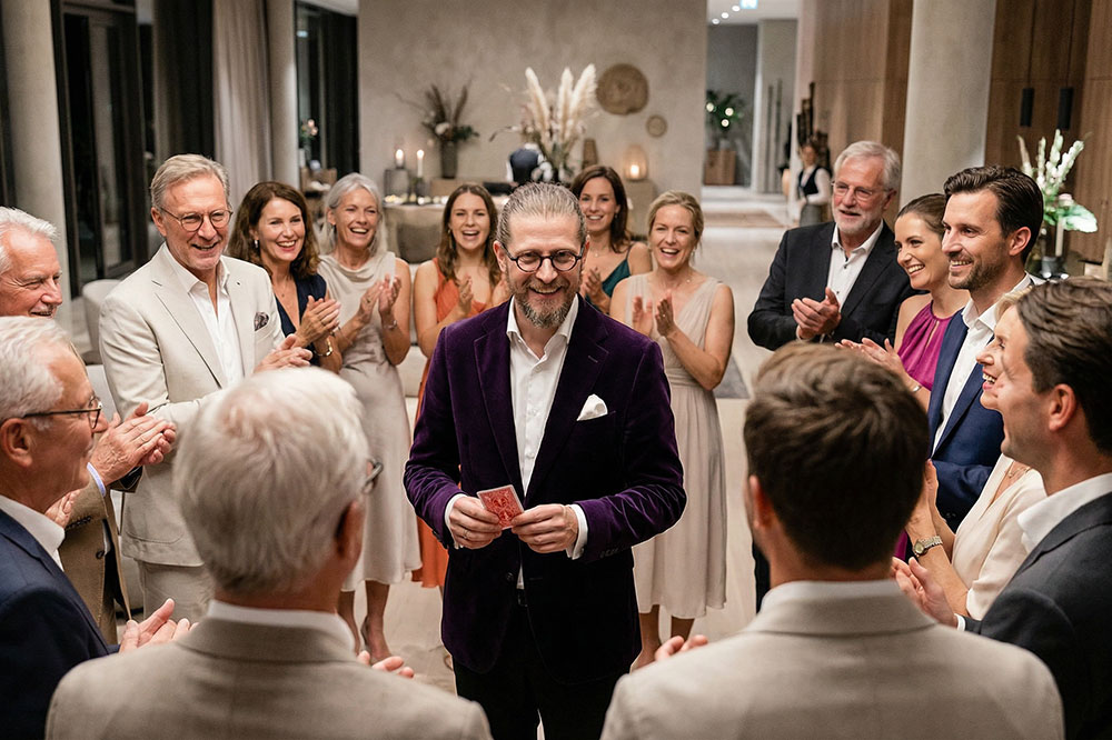 Zauberer auf einem Geburtstag in Celle – Close-Up Zauberei am Tisch