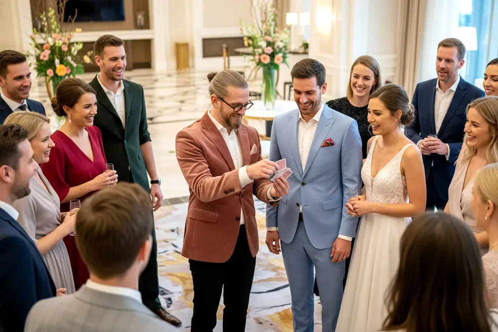 Zauberer auf einer Hochzeit in Celle – Close-Up Magie für Gäste