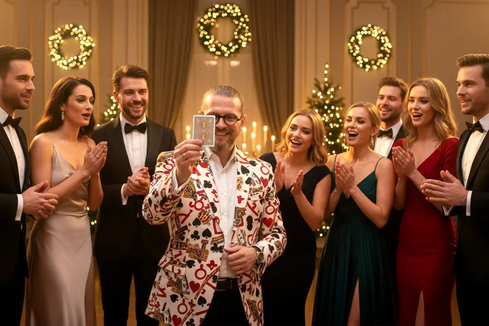 Zauberer auf einer Weihnachtsfeier in Celle – Close-Up Zauberei und Showmoment